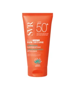 Crème solaire teintée visage SVR Sun Secure Blur SPF50+ effet flouteur et fini mat.