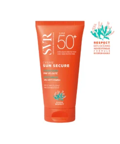 Crème solaire hydratante visage SVR Sun Secure Crème SPF50+ haute protection.