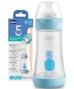 CHICCO BIBERON EN PLASTIQUE PERFECT5 BOY 240ML
