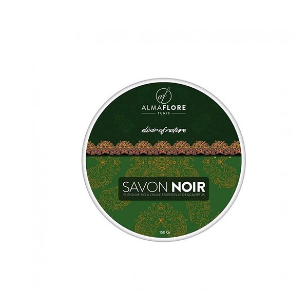 ALMAFLORE SAVON NOIR À L'EUCALYPTUS 150 GR