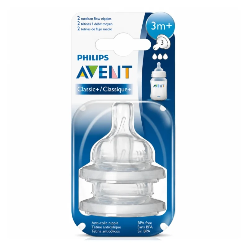 AVENT 2 Tétines 3M+ Anti-Colique