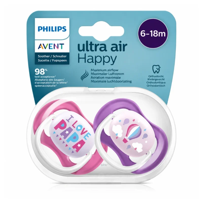 AVENT Sucette Fille Collection Papa 6-18M