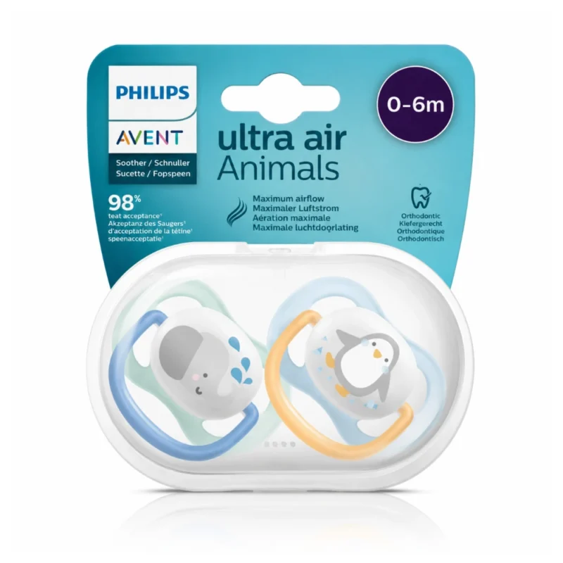 AVENT Sucette Garçon Collection Animal 0-6M