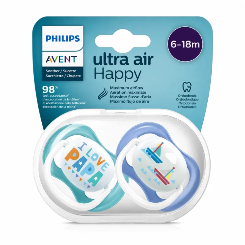 AVENT Sucette Garçon Collection Papa 6-18M