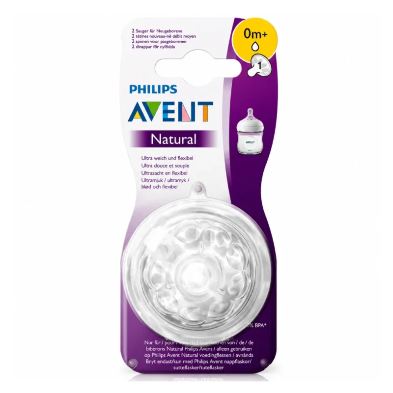 AVENT Tétine Natural 0M+ 2 pièces