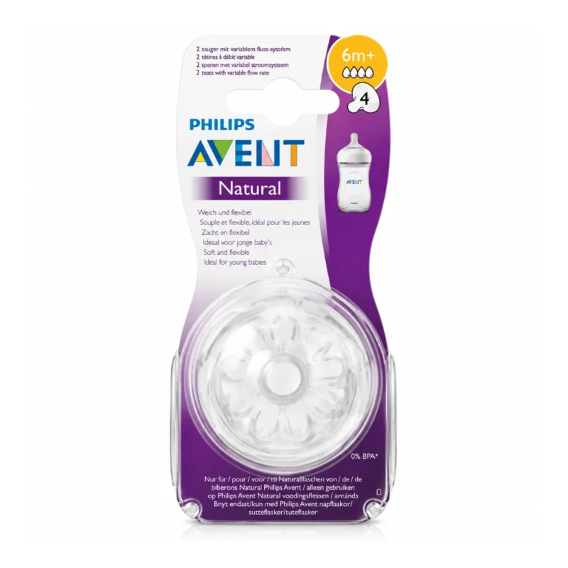 AVENT Tétine Natural 6M+ 2 pièces
