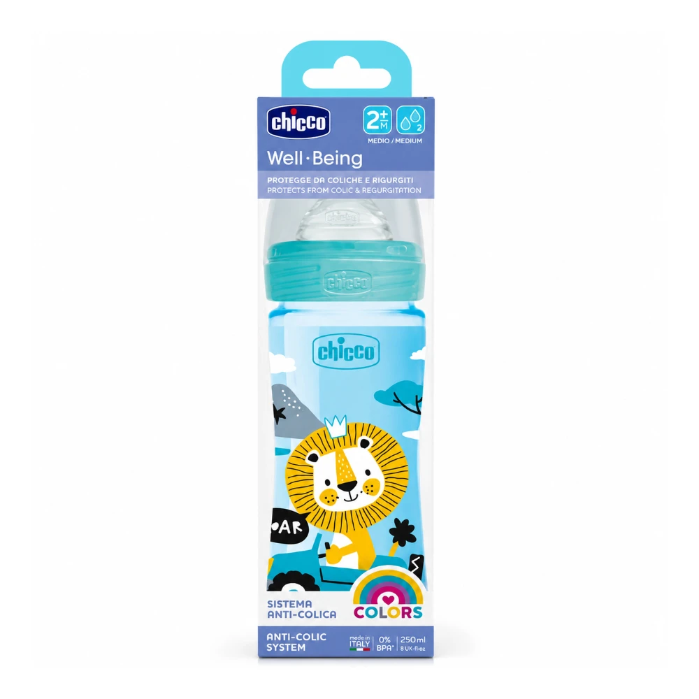 CHICCO Biberon Bleu 2M+ 250 ml CHICCO Biberon Bleu 2M+ 250 ml