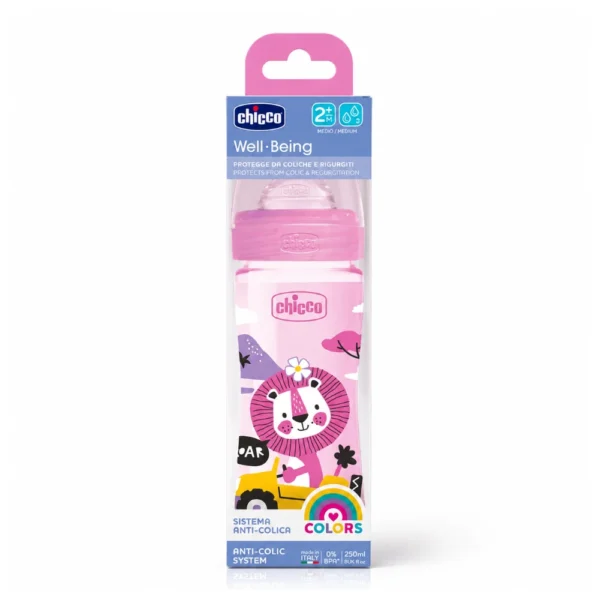CHICCO Biberon Rose 2M+ 250 ml