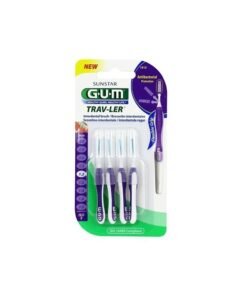 GUM Brossettes Traveler extrafine cylindrique, bte de 4 (1512)