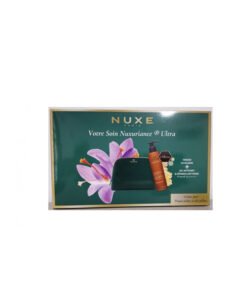 NUXE TROUSSE EN VELOURS +CREME JOUR PEAUX SECHES A TRES SECHES+ GEL NETTOYANT & DEMAQUILLANT 200ML OFFERT