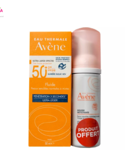 AVENE FLUIDE SPF50+ PSNM 50ML+MOUSSE NETTOYANTE 50ML OFFERT