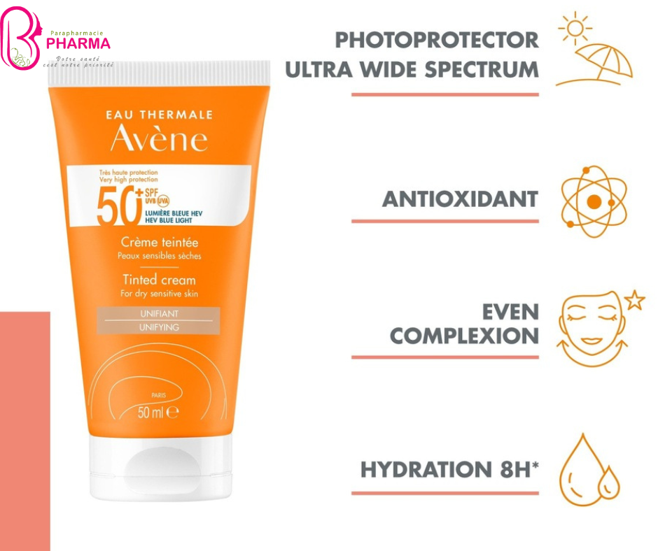 AVENE FLUIDE PROTECTION SOLAIRE TEINTE SPF50+ 50ML – Image 3