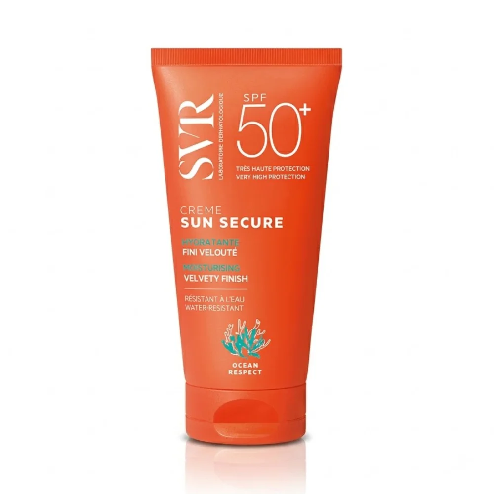 SVR Sun Secure Crème SPF50+ Crème solaire hydratante visage. SVR Sun Secure Crème SPF50+ Crème solaire hydratante visage_Bpharma tunisie