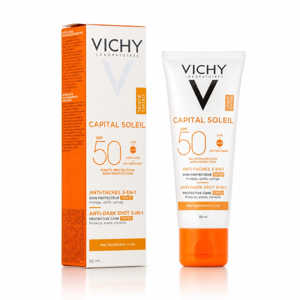 VICHY CAPITAL SOLEIL SOIN ANTI TACHES TEINTEE 3EN1 SPF50 50ML VICHY CAPITAL SOLEIL SOIN ANTI TACHES TEINTEE 3EN1 SPF50 50ML