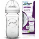 AVENT BIBERON NATURAL EN VERRE 1M+ SCF053/17 240ML