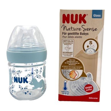 NUK BIBERON EN VERRE NATURE SENS 120ML
