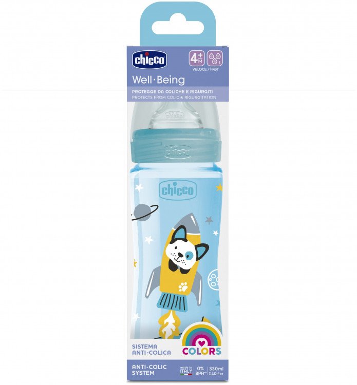 CHICCO BIBERON WELL-BEING TETINE SILICONE 4M+ 330ML