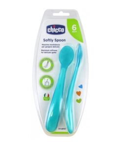 CHICCO 2 CUILLERE SILICONE, 6M+