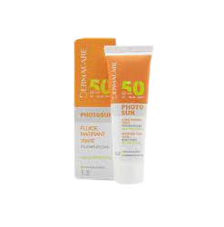 DERMACARE PHOTOSUN 1.5 FLUIDE SOLAIRE TEINTEE PEAUX MIXTES A GRASSES SPF 50+ 50ML
