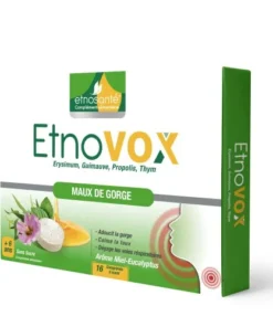 ETNOVOX MAUX DE GORGE MIEL EUCALYPTUS 16 COMPRIMES