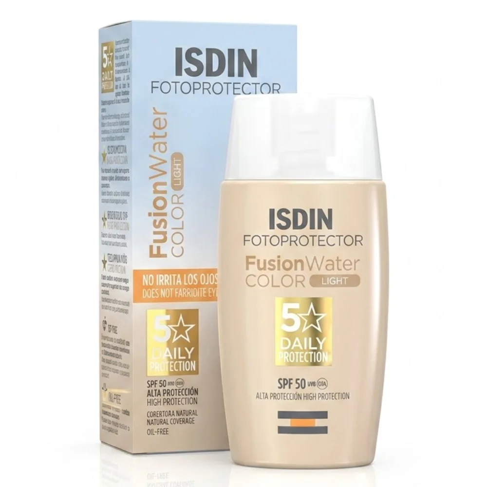 isdin-photoprotection-ecran-solaire-fusion-water-teintee-light-spf50-50ml_Bpharma tunisie