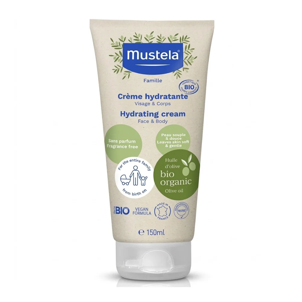 mustela-bio-organic-hydrating-cream-face-body-150ml mustela-bio-organic-hydrating-cream-face-body-150ml_Bpharma tunisie