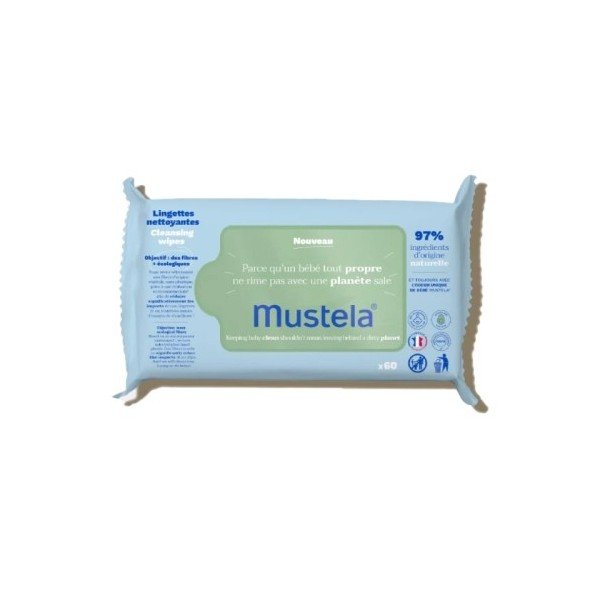 MUSTELA LINGETTES NETTOYANTES A L'AVOCAT BIO *60