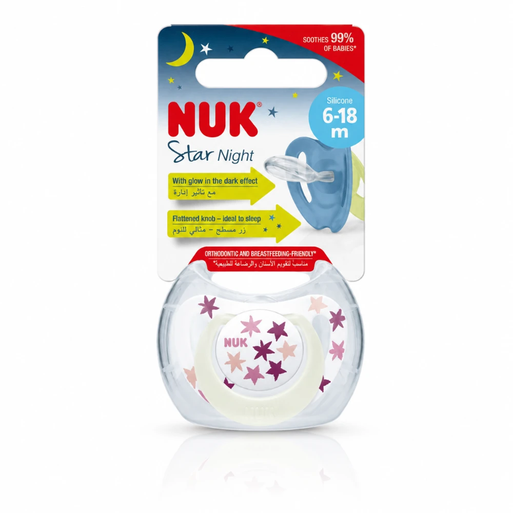 NUK Star Night Sucette 6–18 mois NUK Star Night Sucette 6–18 mois