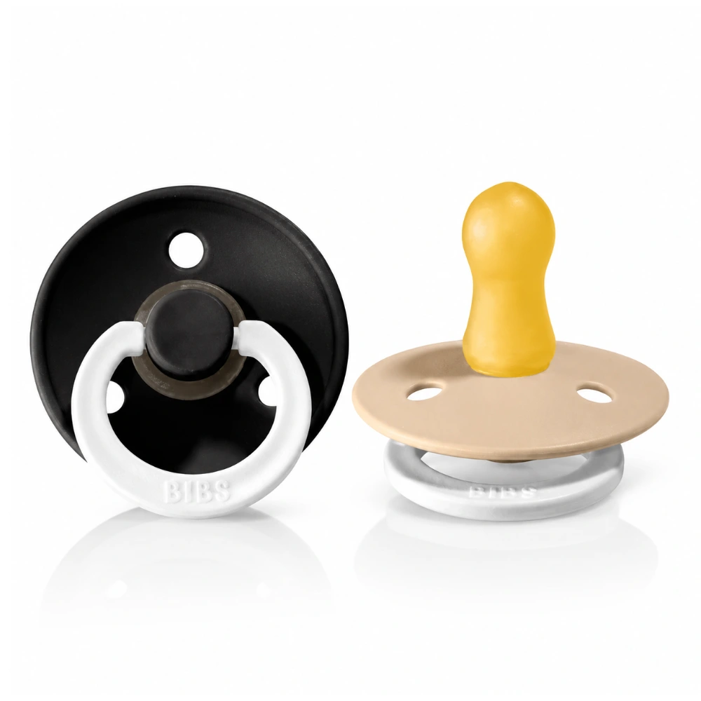 BIBS 02 sucettes pacifier Black Glow Vanilia Glow taille 1 BIBS 02 sucettes pacifier Black Glow Vanilia Glow taille 1