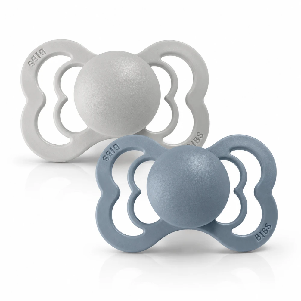 BIBS 2 Sucettes Cloud Steel Blue BIBS 2 Sucettes Couture Pacifier Nordic Mint Island Sea Size 2