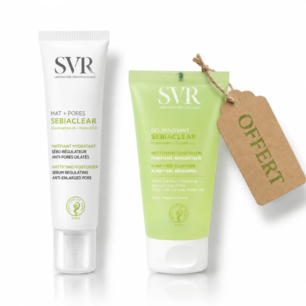 SVR Pack Mat+Pores Sebiaclear + Gel Moussant SVR Pack Mat+Pores Sebiaclear + Gel Moussant Offert_Bpharma tunisie