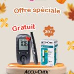 ACCU-CHEK ACTIVE PACK : 50 BANDELETTES + GLUCOMÈTRE GRATUIT.