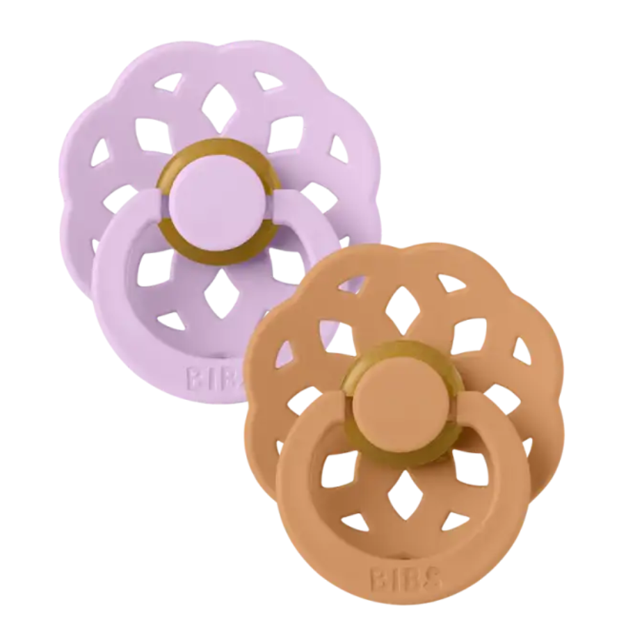 BIBS 02 sucettes natural rubber Violet Sky Pumpkin taille 1