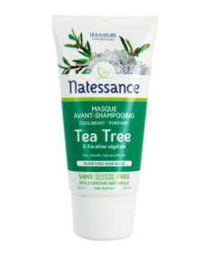 Masque avant-shampooing Natessance Tea Tree purifiant pour cheveux gras