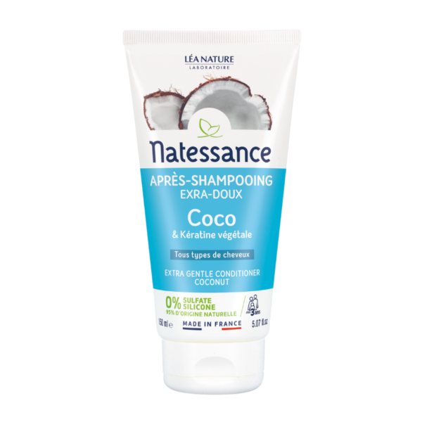 Après-shampooing Natessance Coco nourrissant pour cheveux secs