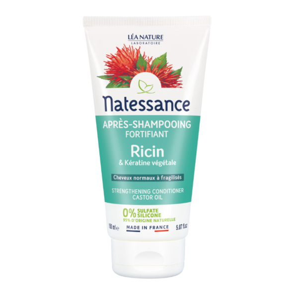 Après-shampooing Natessance Ricin nourrissant pour cheveux fragiles