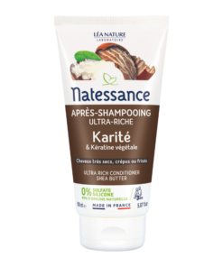 Après-shampooing Natessance Karité nourrissant pour cheveux secs et abîmés