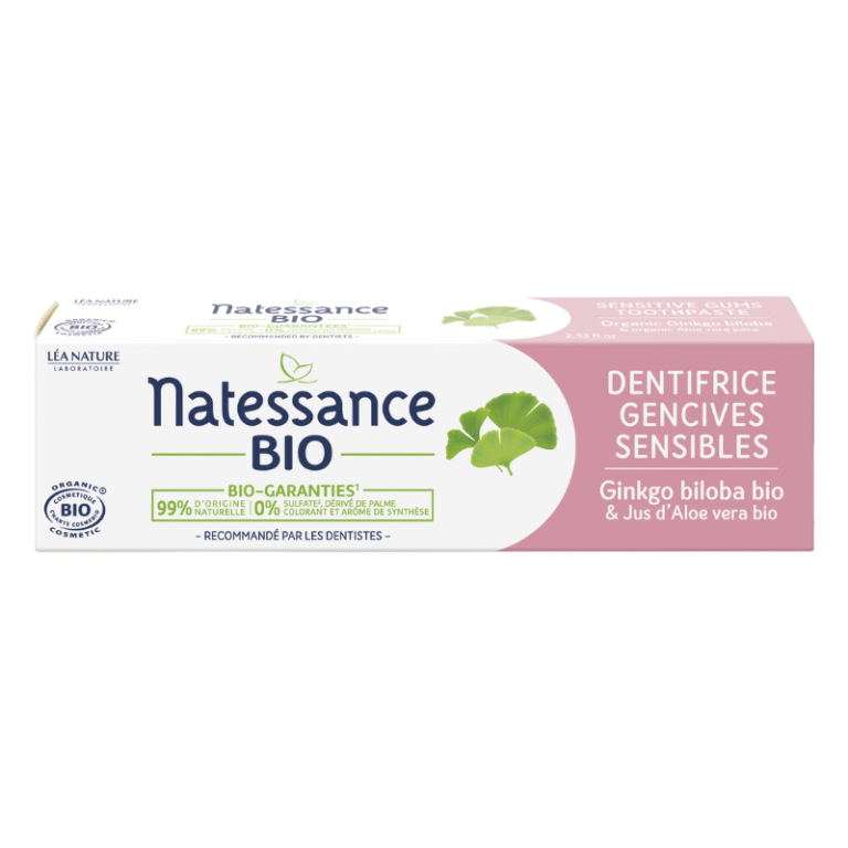 Dentifrice Natessance pour gencives sensibles, formule naturelle