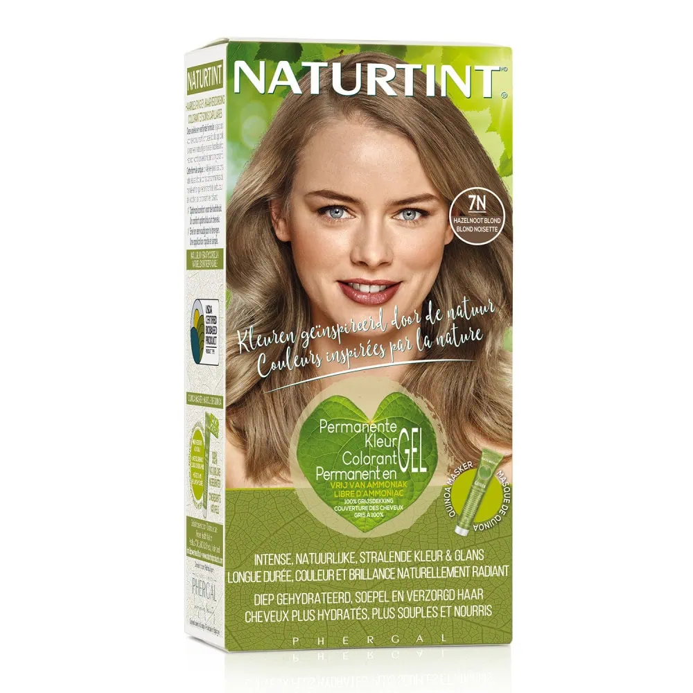 NATURTINT Coloration Permanente 7N Blond Noisette 170ML cheveux brillants et nourris