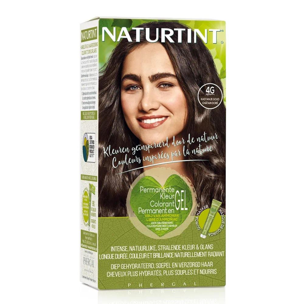 NATURTINT Coloration Permanente 4G Châtain Doré 170ML cheveux brillants et nourris