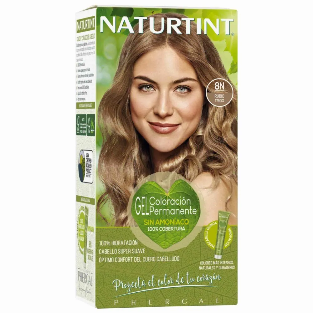 NATURTINT Coloration Permanente 8N Blond Blé 170ML cheveux brillants et nourris