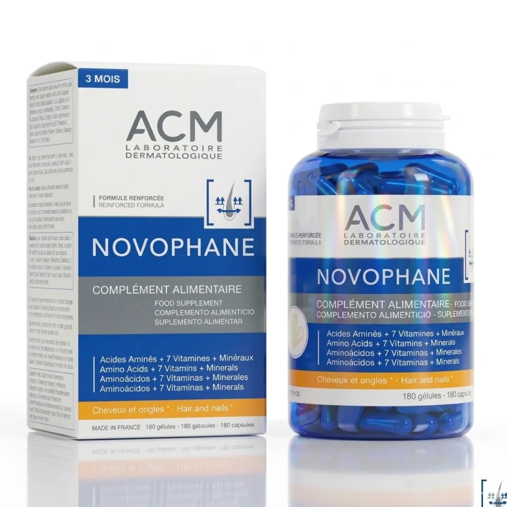 ACM NOVOPHANE CHEVEUX ET ONGLES 180 GELULES ACM NOVOPHANE CHEVEUX ET ONGLES 180 GELULES_Bpharma tunisie