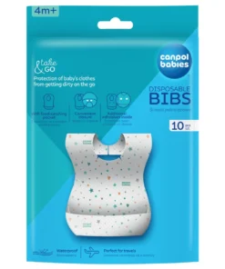 BAVOIR IMPERMÉABLE JETABLE AVEC POCHE 10P-1/800 BAVOIR IMPERMÉABLE JETABLE AVEC POCHE 10P-1/800 : protection et praticité au quotidien Le BAVOIR IMPERMÉABLE JETABLE AVEC POCHE 10P-1/800 est conçu pour protéger les vêtements de bébé pendant les repas. Grâce à sa matière imperméable, il empêche les liquides et les aliments de traverser le tissu. Ainsi, il garantit une hygiène optimale et limite les tâches sur les vêtements. De plus, le BAVOIR IMPERMÉABLE JETABLE AVEC POCHE 10P-1/800 dispose d’une poche de récupération pratique. Celle-ci permet de retenir les miettes et les petits morceaux d’aliments. Par conséquent, le nettoyage après repas devient plus simple et plus rapide. Son format jetable offre un gain de temps important pour les parents. En outre, il est idéal pour les sorties, les voyages ou les repas à l’extérieur. Pourquoi choisir le bavoir imperméable jetable avec poche ? Protection efficace contre les salissures Ce bavoir protège les vêtements de bébé contre les taches et les liquides. Ainsi, il aide à garder bébé propre pendant les repas. Poche de récupération pratique La poche intégrée permet de récupérer les aliments tombés. De plus, elle réduit le désordre pendant les repas. Format jetable pratique Grâce à son usage unique, il évite le lavage et facilite la vie des parents. En effet, il est parfait pour une utilisation rapide et hygiénique. Avantages supplémentaires En outre, ce bavoir est léger, facile à transporter et idéal pour les déplacements. Il constitue une solution pratique pour les repas en toute situation.
