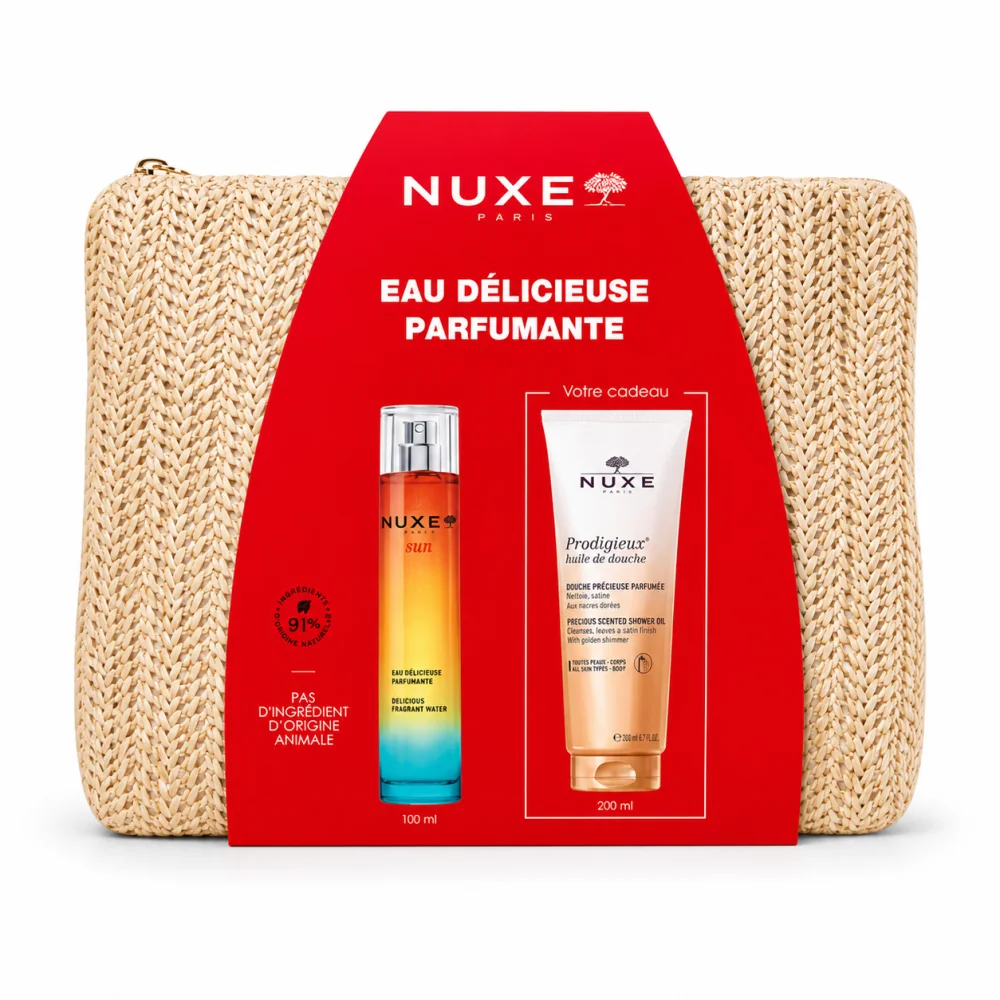 NUXE - EAU DELICIEUSE PARFUMANTE + PRODIGIEUX HUILE DE DOUCHE 200ML ET TROUSSE OFFERTES