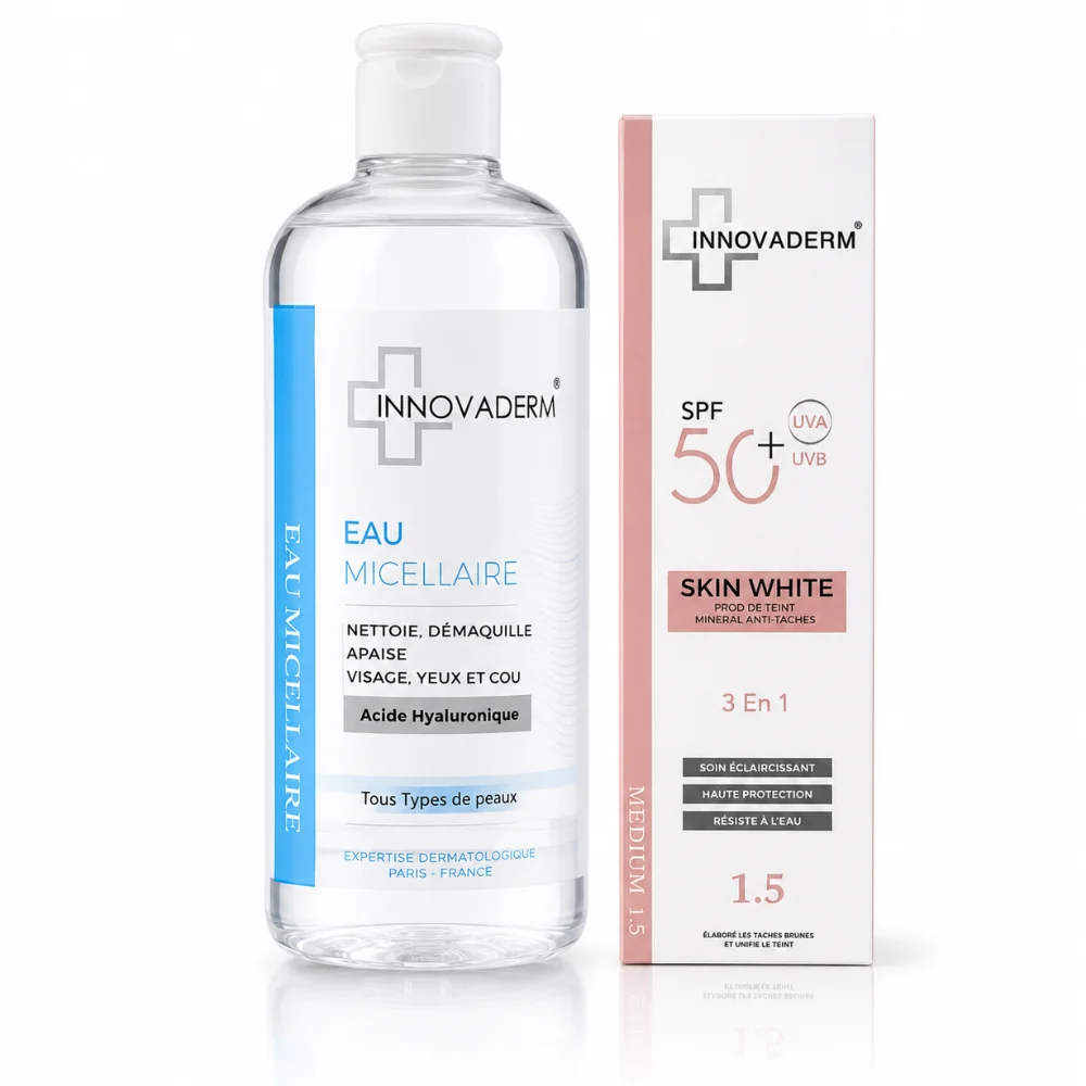 Pack-Innovaderm-EauMicellaire+SkinWhite_Bpharma tunisie