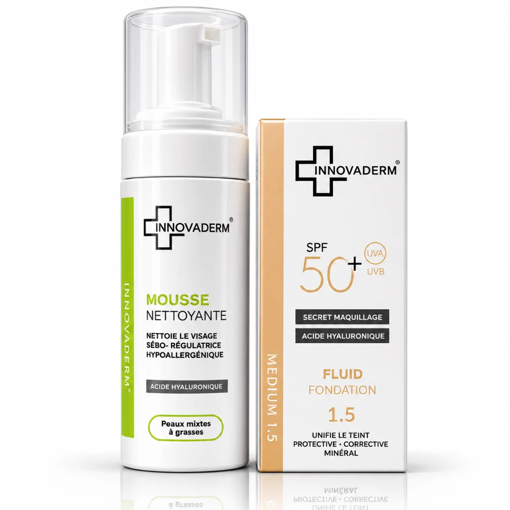 Pack-Innovaderm-ecran-Fluid+Mousse-Nettoyante_Bpharma tunisie
