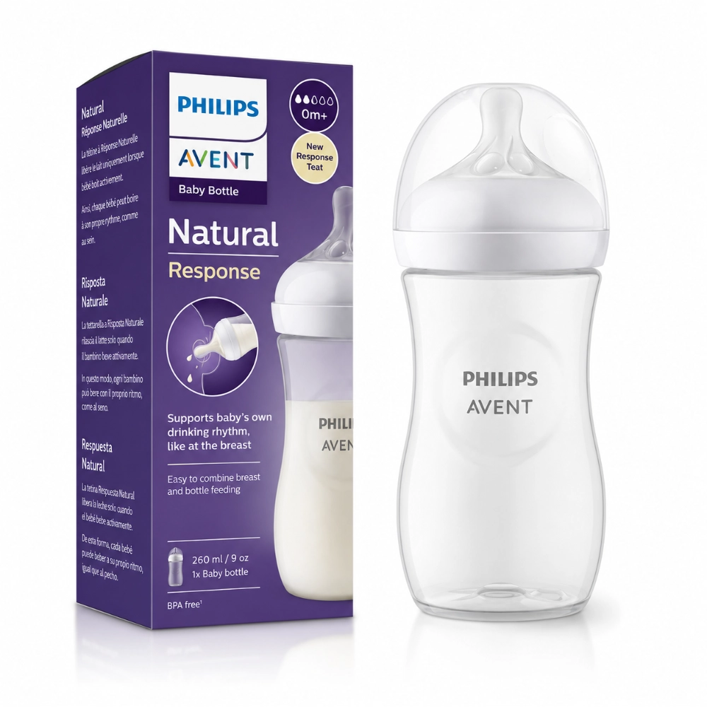 AVENT BIBERON NATURAL PLASTIQUE 1M+ SCY903/01 260ML