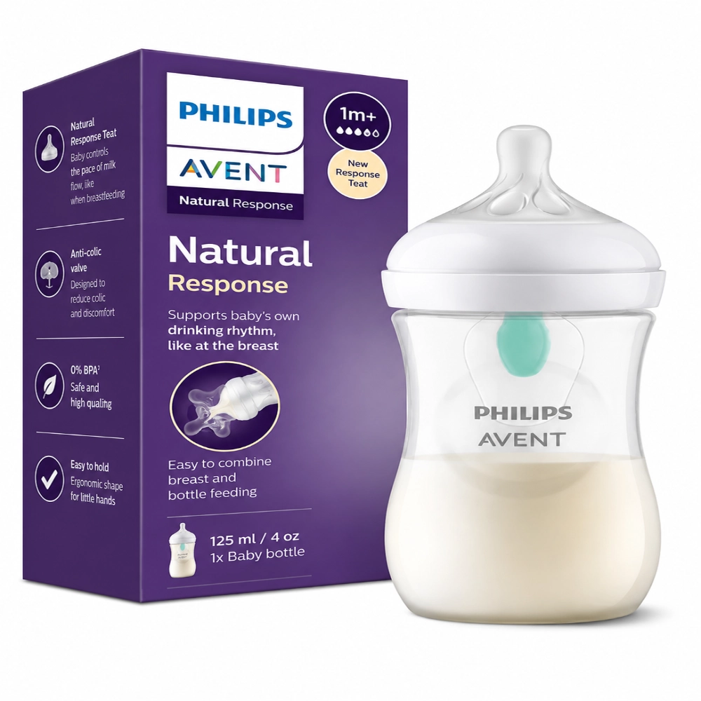 AVENT BIBERON NATUREL VALVE AIR FREE 3-6M SCY673/01 260ML