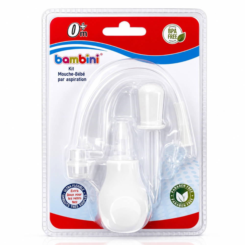 BAMBINI KIT MOUCHE BEBE AVEC ASPIRATEUR NASAL 493 BAMBINI KIT MOUCHE BEBE AVEC ASPIRATEUR NASAL 493