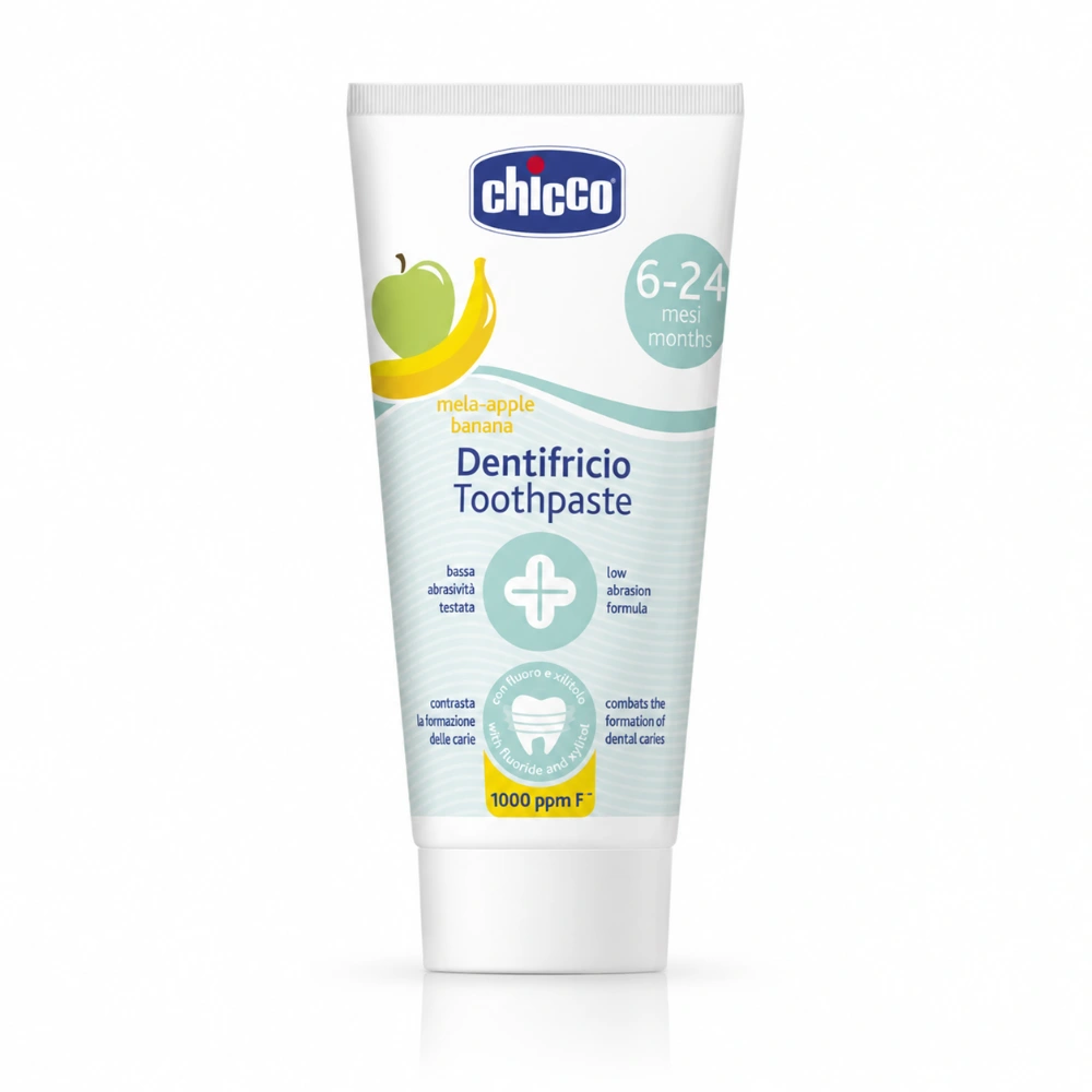CHICCO DENTIFRICE POMME BANANE SANS FLUOR 6-24M 50ML CHICCO DENTIFRICE POMME BANANE SANS FLUOR 6-24M 50ML